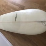 Interest Check handshaped Single Fin Beauty 7’2 laminated Fin "Enjoy the Glide"